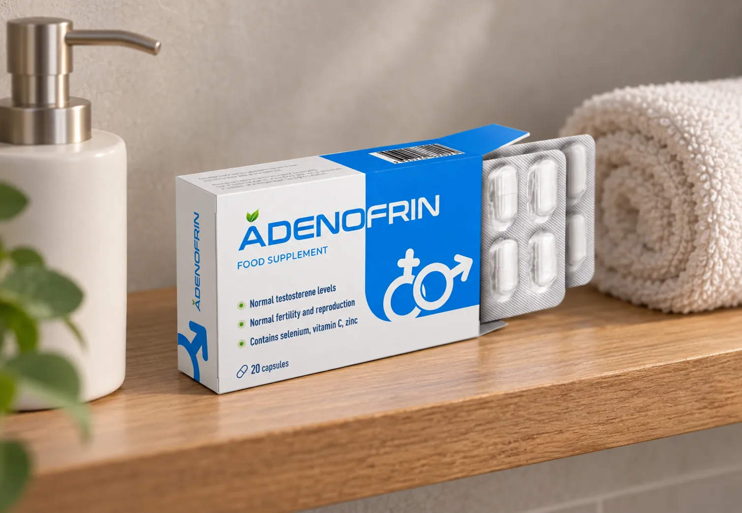 Adenofrin caps — el envase en el día a día